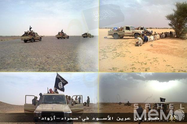 Images of Islamist militants in northern Mali released by al-Mourabitun of AQIM arm media al-Ribat.